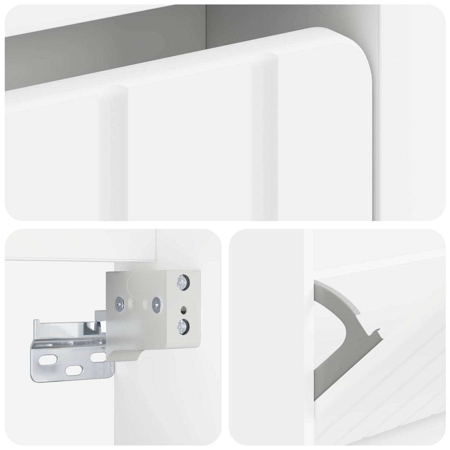 Vegghengt skoskap ZWOLLE 71 x 17 x 43 cm Konstruert tre Hvit