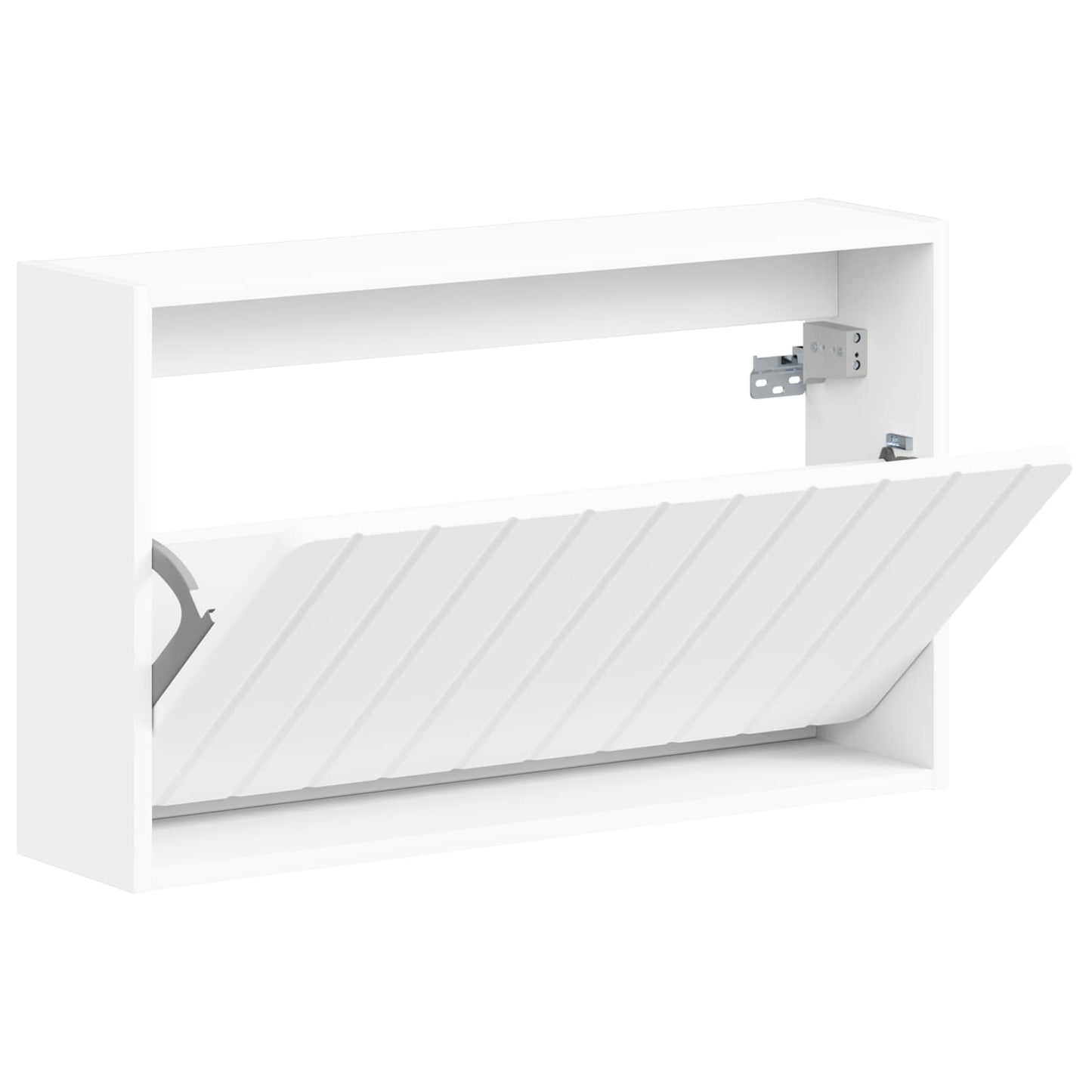 Vegghengt skoskap ZWOLLE 71 x 17 x 43 cm Konstruert tre Hvit