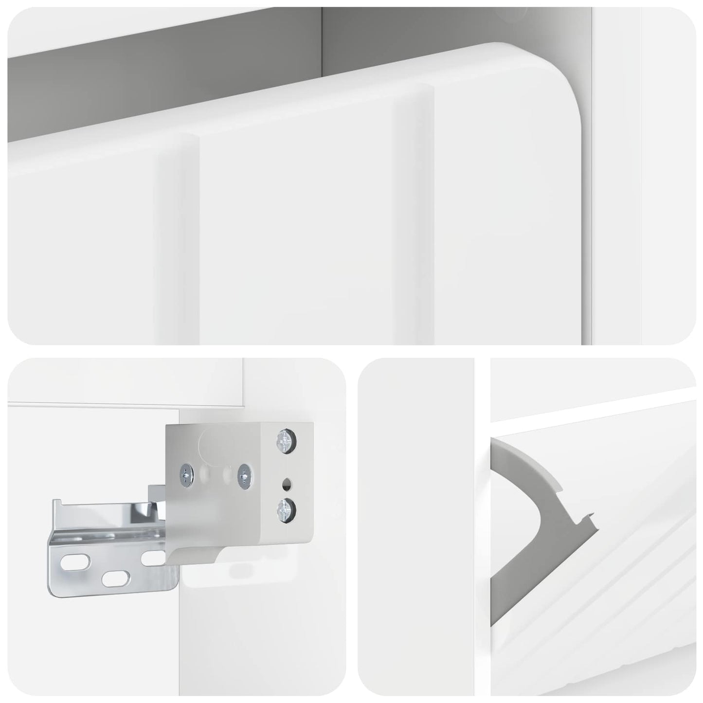 Vegghengt skoskap ZWOLLE 71 x 17 x 86 cm Konstruert tre