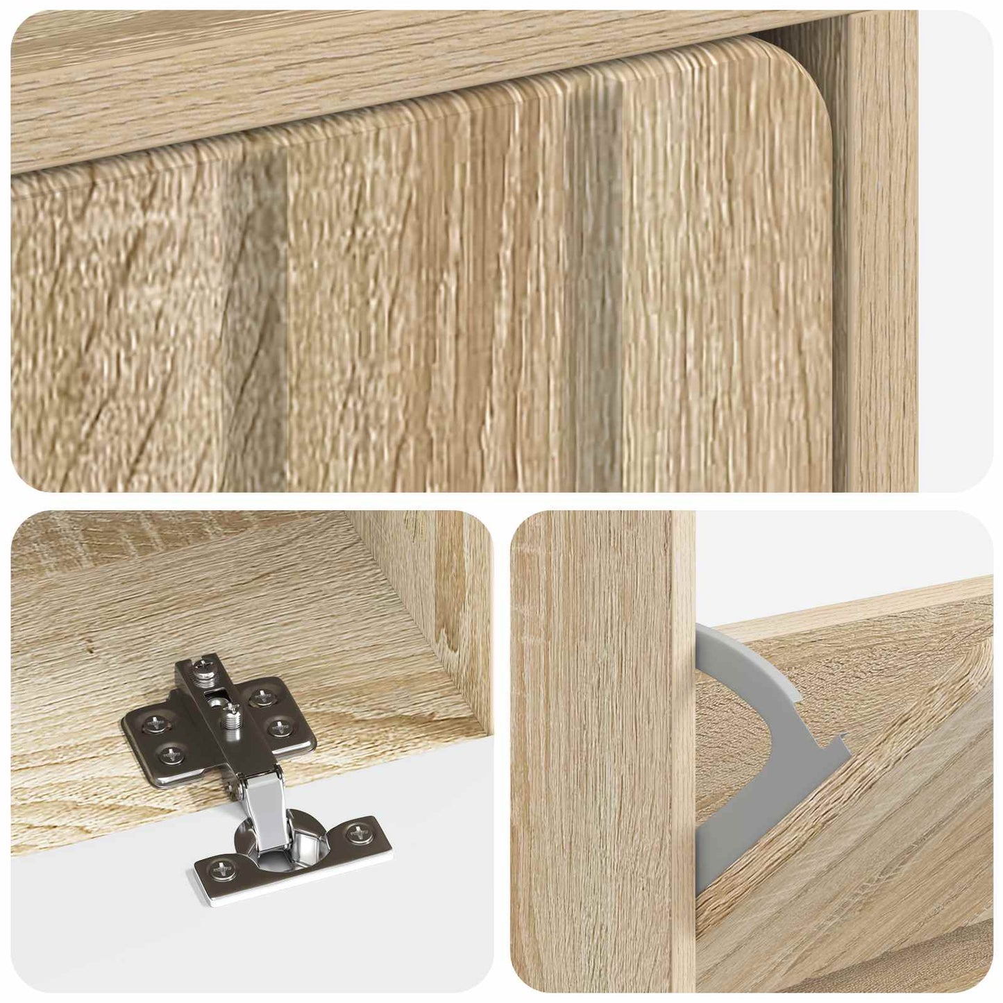 Sko Skap ZWOLLE 78 x 24 x 103 cm Konstruert tre Sonoma eik