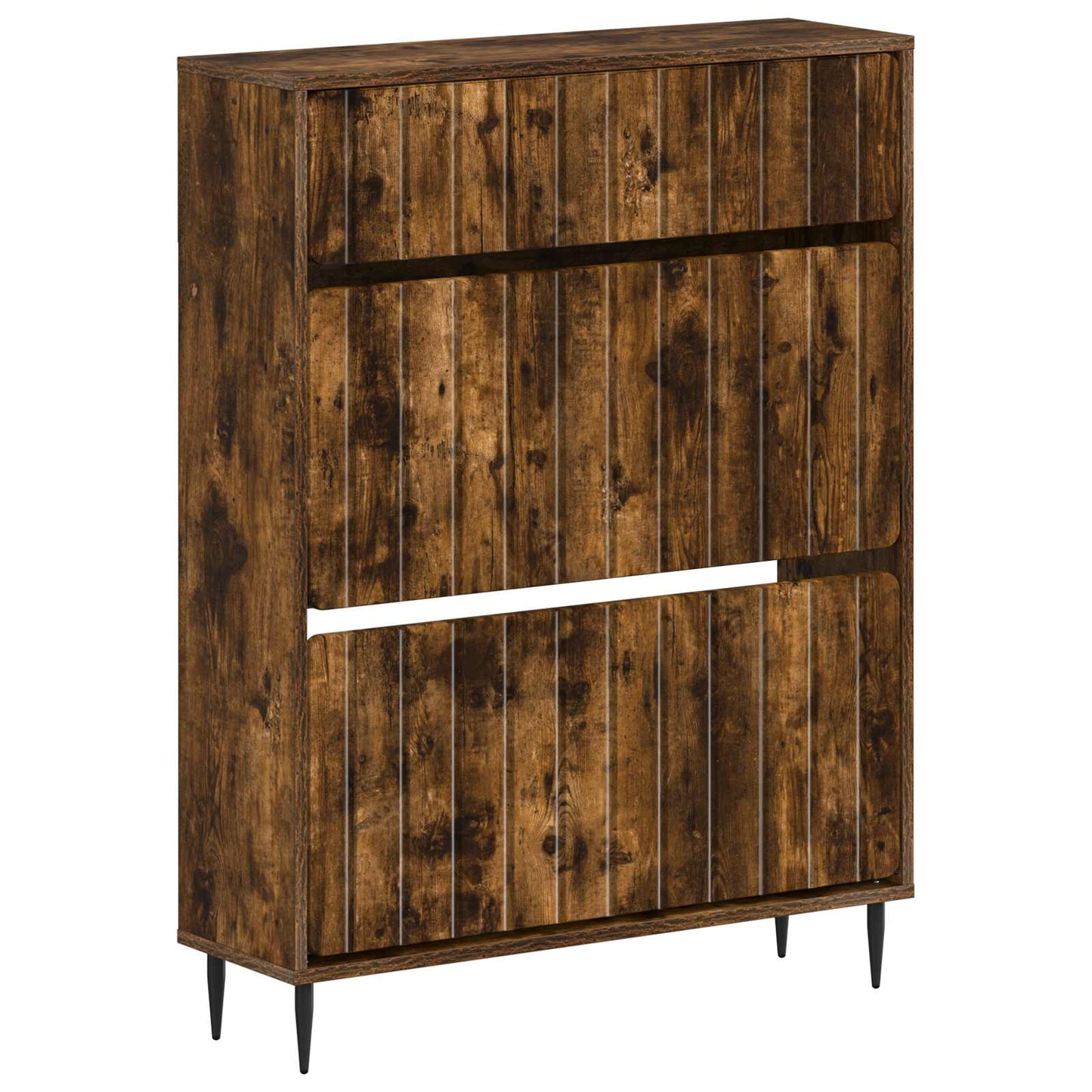 Sko Skap ZWOLLE 78 x 24 x 103 cm Konstruert tre Røkt Eik