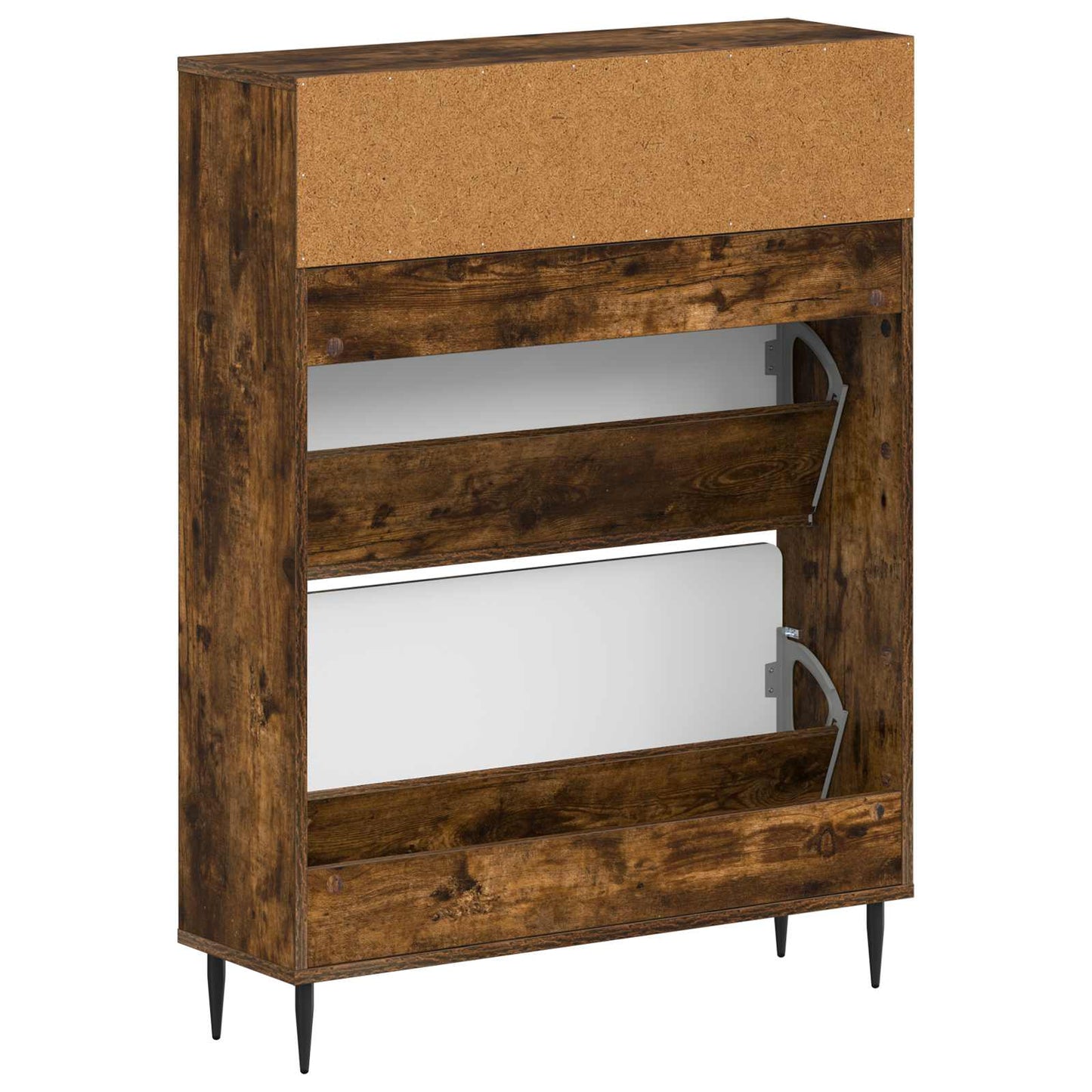 Sko Skap ZWOLLE 78 x 24 x 103 cm Konstruert tre Røkt Eik