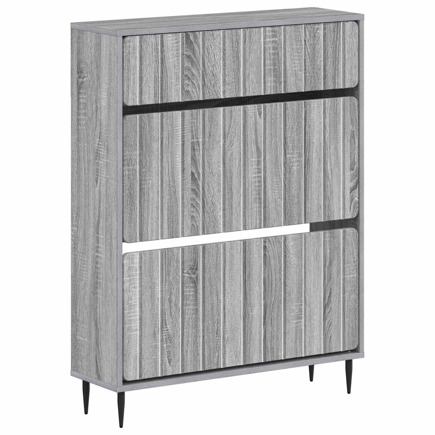 Sko Skap ZWOLLE 78 x 24 x 103 cm Konstruert tre Grå Sonoma