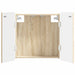 Dartbrettskap ZWOLLE Sonoma eik 52,5 x 10,5 x 57,5 cm