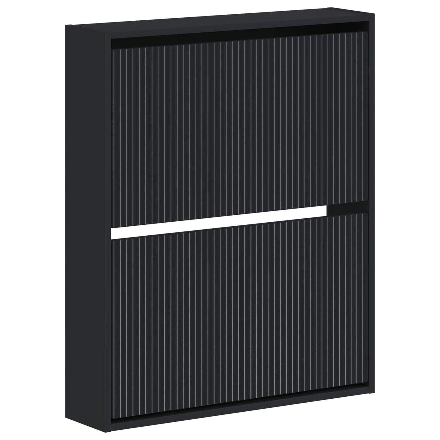 Vegghengt skoskap ARNHEM 71 x 17 x 86 cm Konstruert tre Svart
