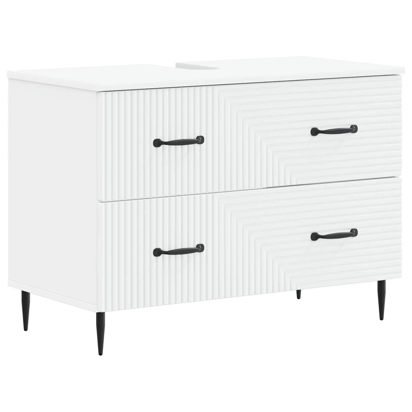 Baderomsvaskeskap HAARLEM Hvit 82 x 41 x 58,5 cm Konstruert tre