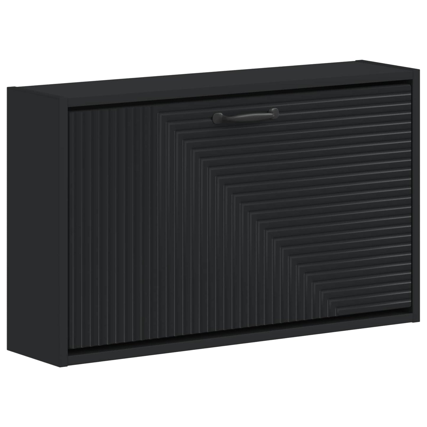 Vegghengt skoskap HAARLEM 71 x 17 x 43 cm Konstruert tre Svart