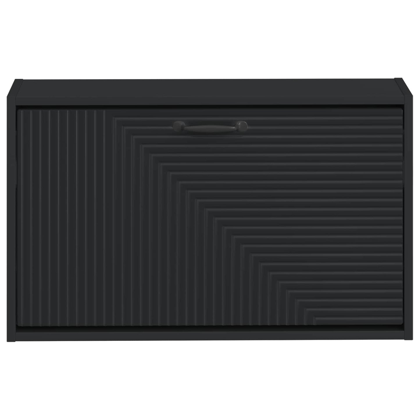 Vegghengt skoskap HAARLEM 71 x 17 x 43 cm Konstruert tre Svart