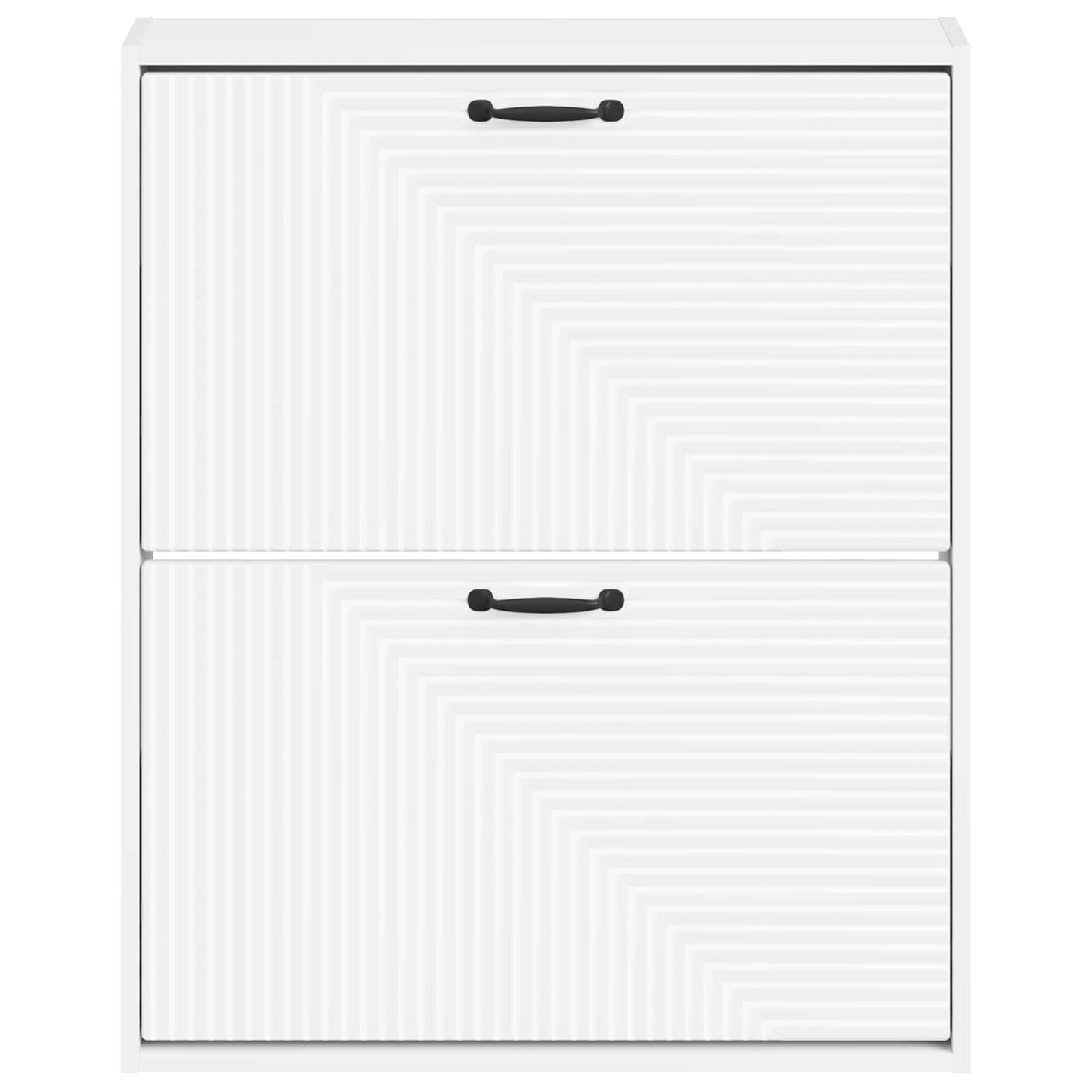 Vegghengt skoskap HAARLEM 71 x 17 x 86 cm Konstruert tre Hvit