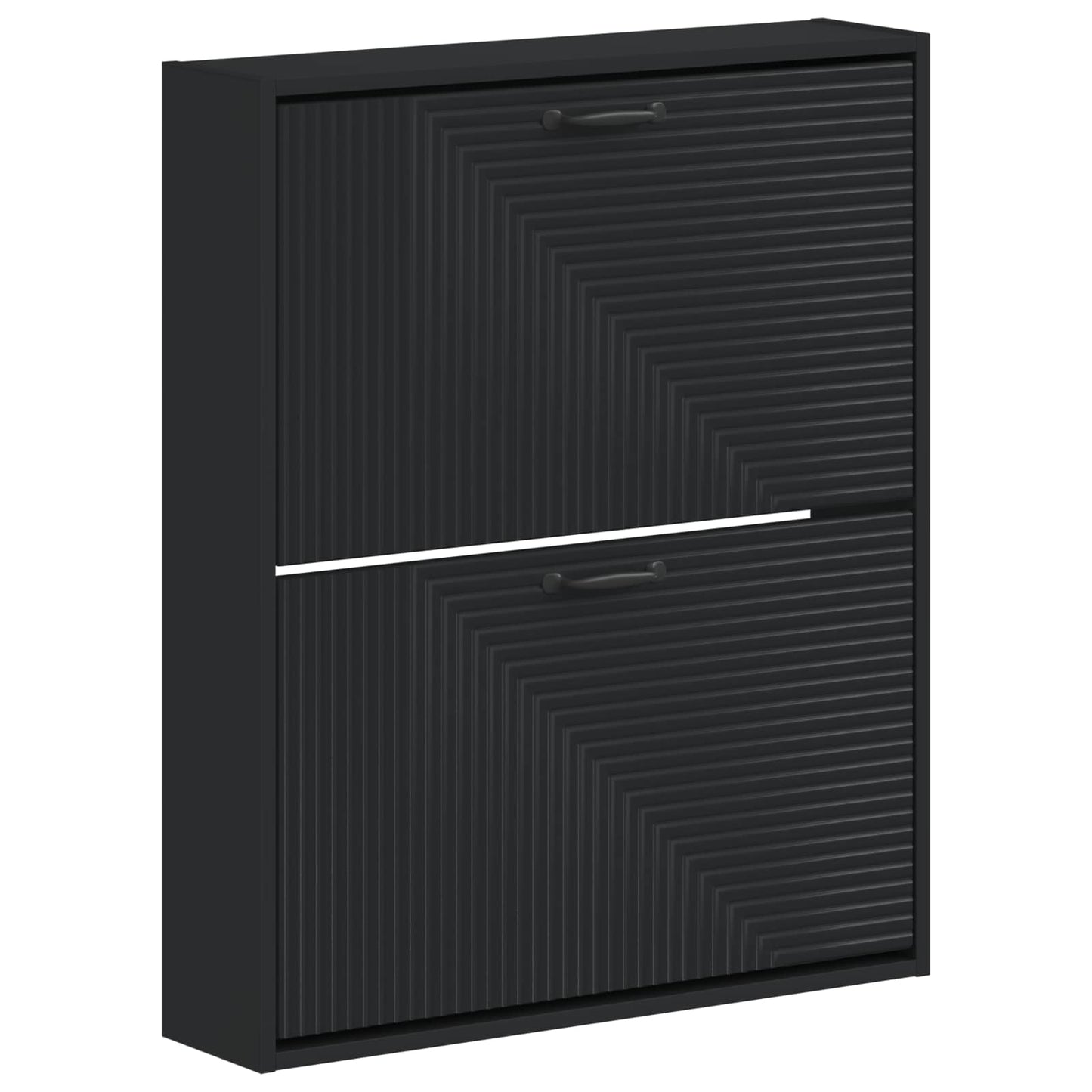 Vegghengt skoskap HAARLEM 71 x 17 x 86 cm Konstruert tre Svart