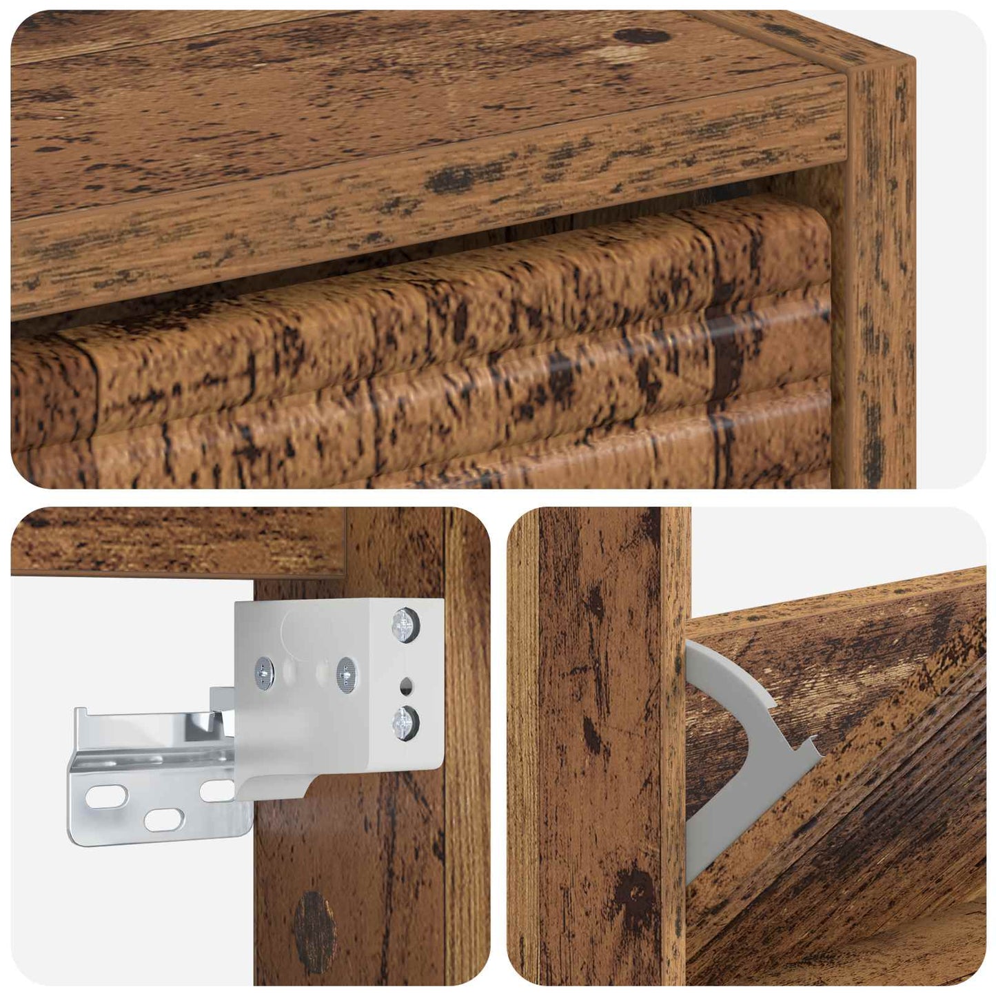 Vegghengt skoskap HAARLEM 71 x 17 x 86 cm Konstruert tre