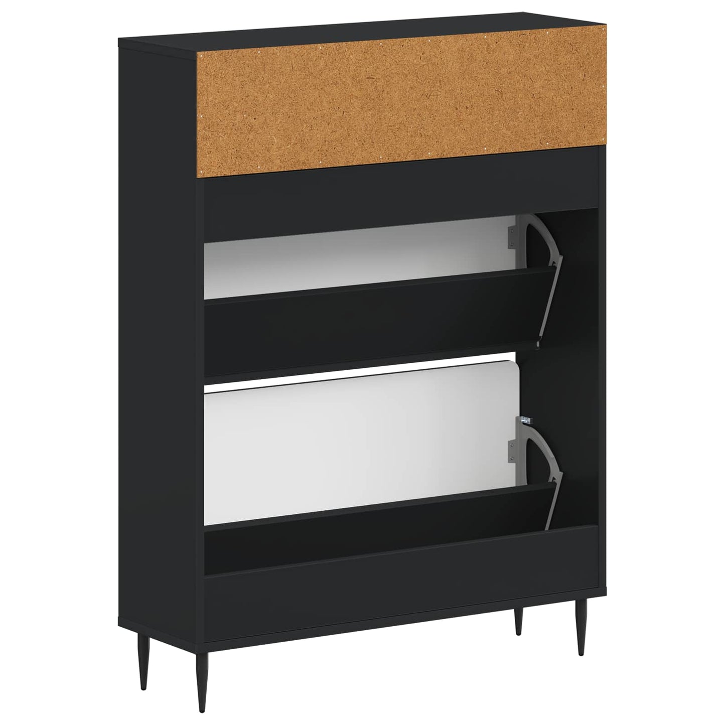 Sko Skap HAARLEM 78 x 24 x 103 cm Konstruert tre Svart