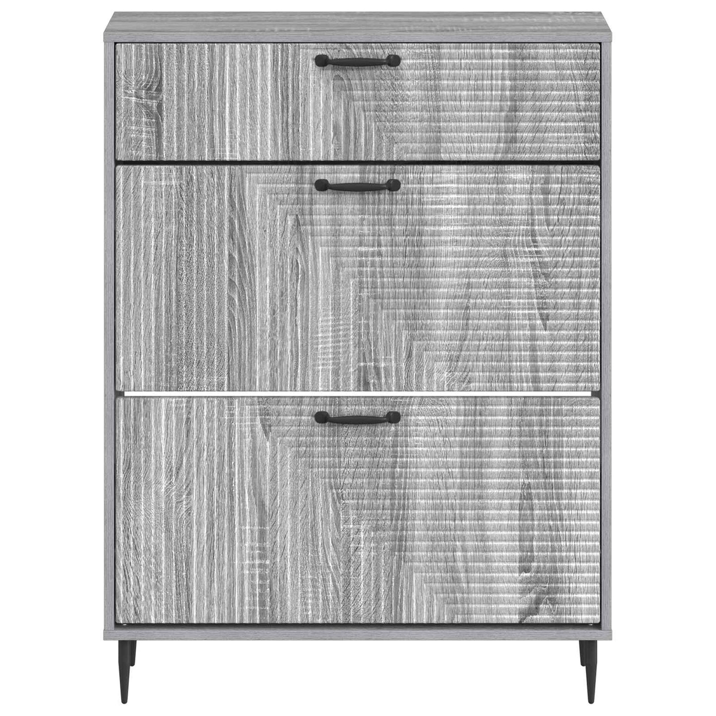 Sko Skap HAARLEM 78 x 24 x 103 cm Konstruert tre Grå Sonoma
