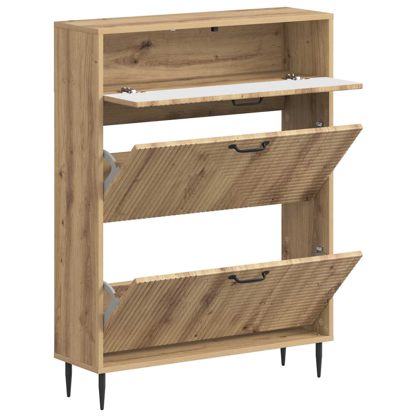 Sko Skap HAARLEM 78 x 24 x 103 cm Konstruert tre Artisan eik