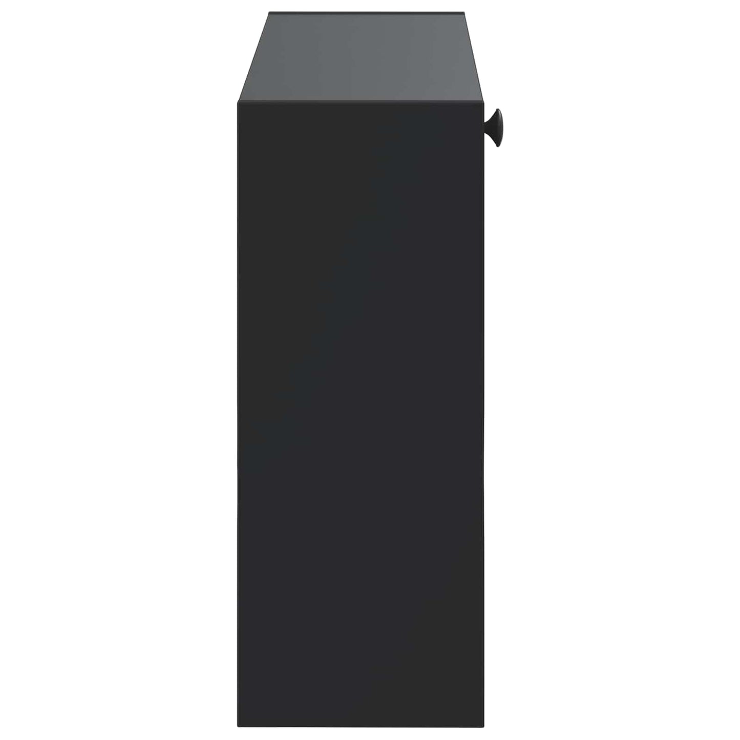 Vegghengt skoskap DELFT 71 x 17 x 43 cm Konstruert tre Svart