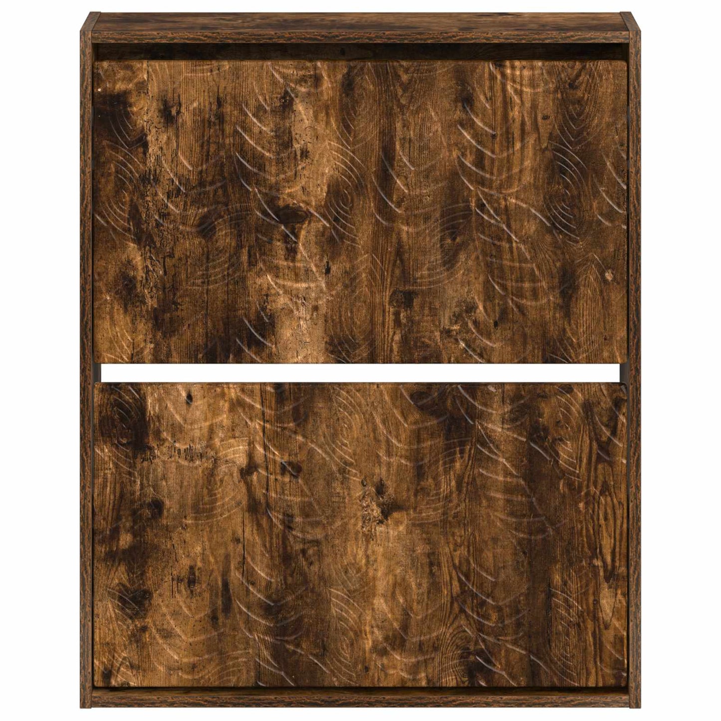 Vegghengt skoskap DELFT 71 x 17 x 86 cm Konstruert tre Røkt Eik