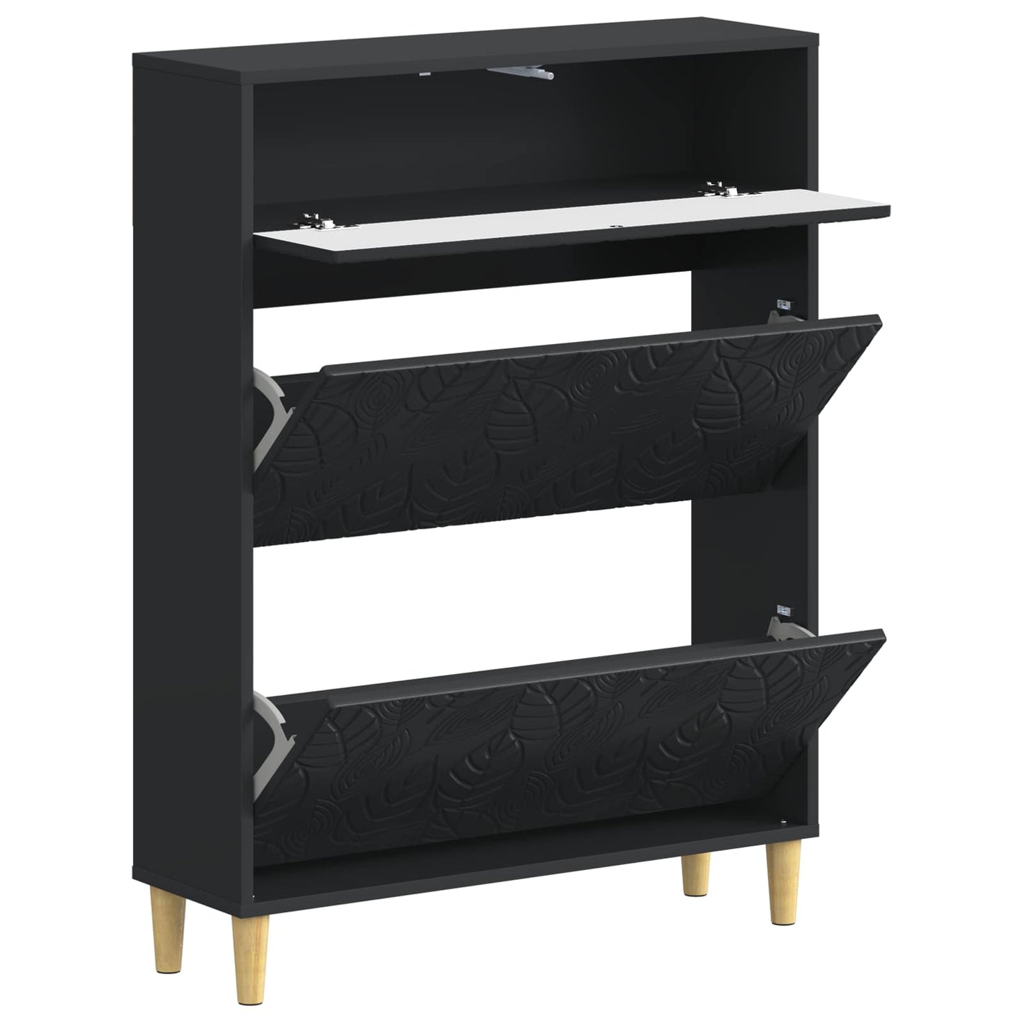 Sko Skap DELFT 78 x 24 x 103 cm Konstruert tre Svart