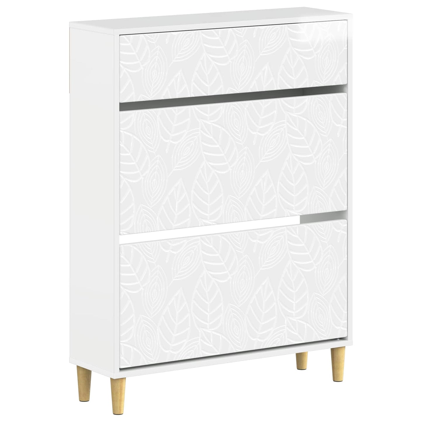 Sko Skap DELFT 78 x 24 x 103 cm Konstruert tre Høgglans hvit