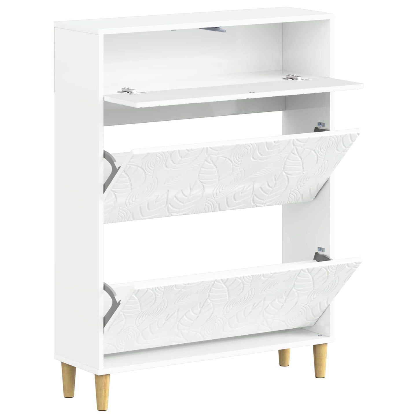 Sko Skap DELFT 78 x 24 x 103 cm Konstruert tre Høgglans hvit
