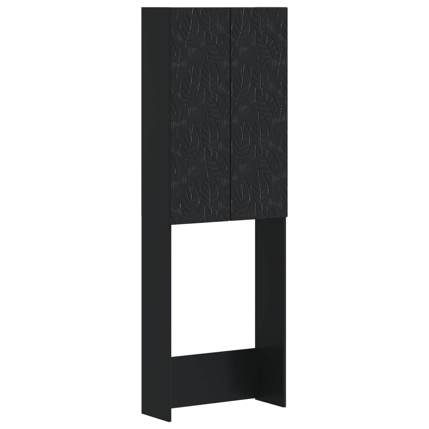 Toalett skap DELFT Svart 66 x 25,5 x 190 cm Konstruert tre