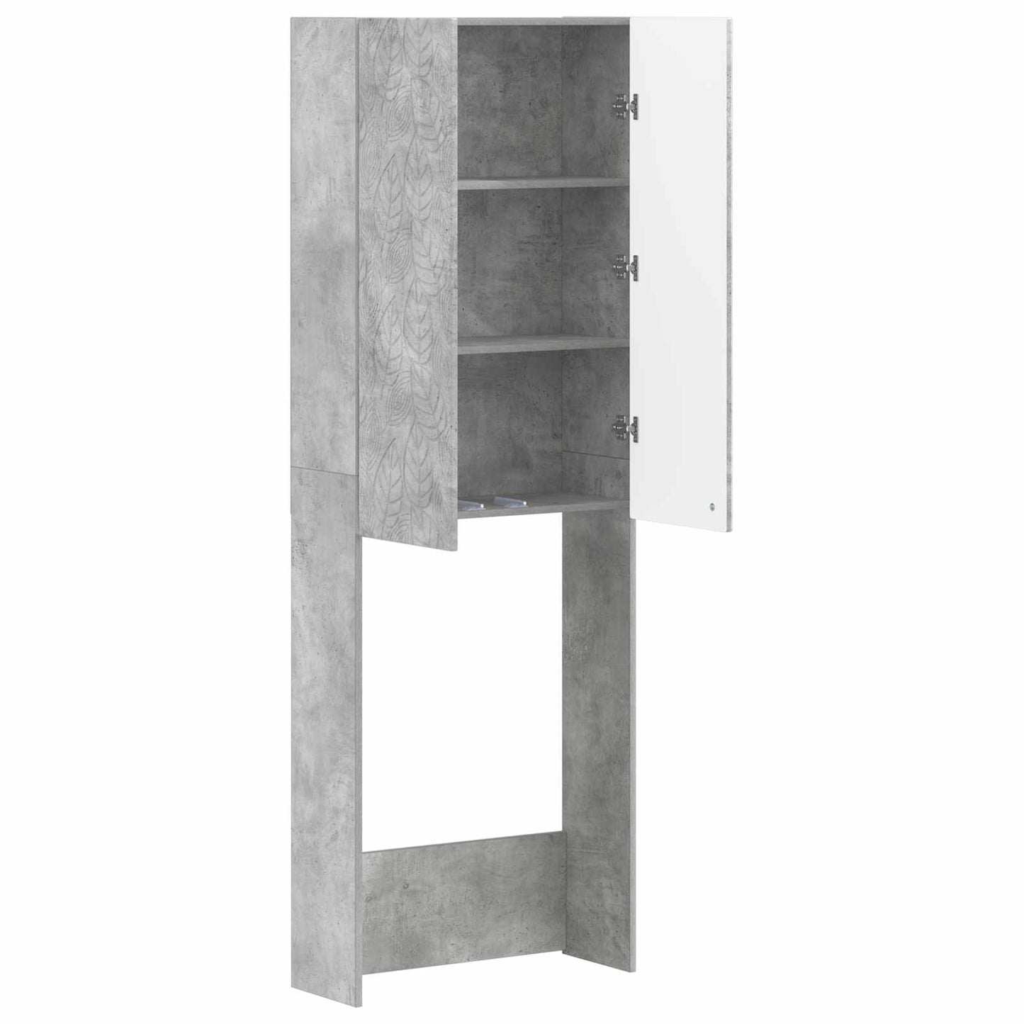 Toalett skap DELFT Betonggrå 66 x 25,5 x 190 cm Konstruert tre