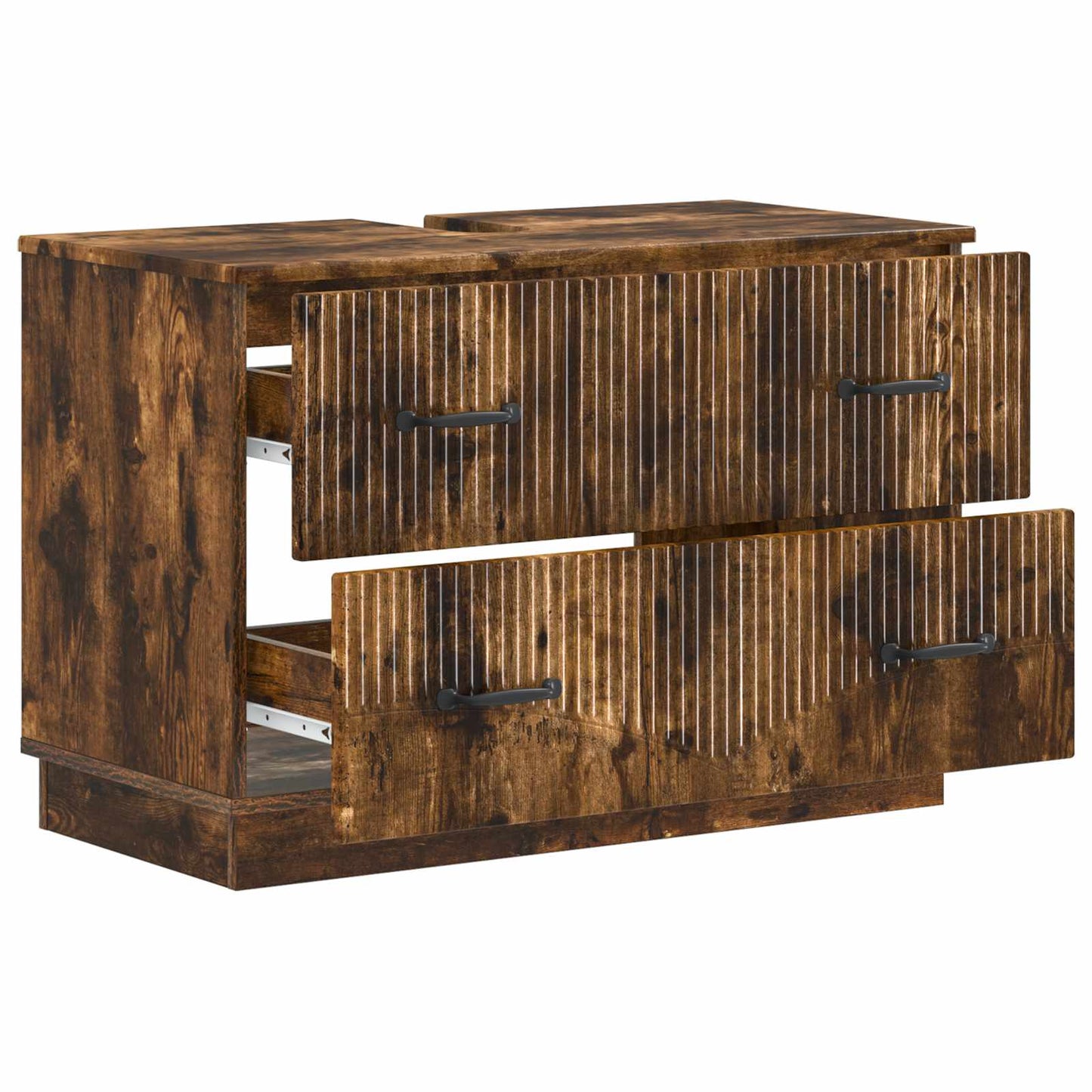 Baderomsvaskeskap HOORN Røkt Eik 82 x 41 x 56 cm Konstruert tre