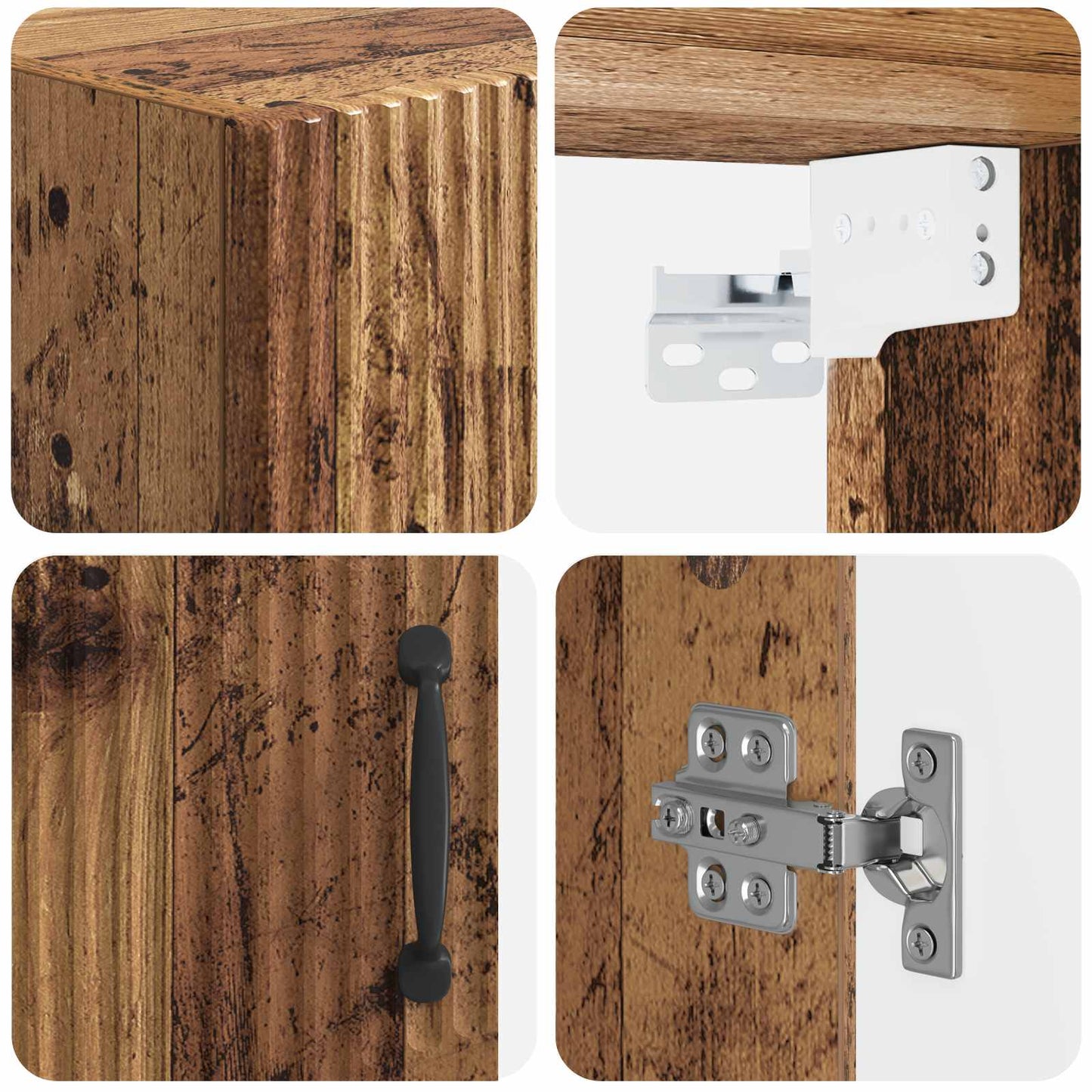Baderom veggskap HOORN Gammelt tre 30 x 31 x 59 cm