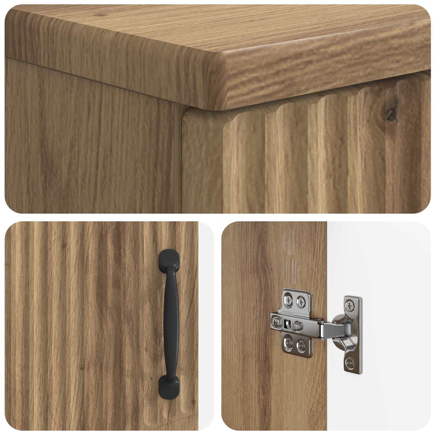 Baderom Oppbevaringsskap HOORN Artisan eik 30 x 31 x 77 cm