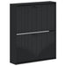 Vegghengt skoskap HOORN 71 x 17 x 86 cm Konstruert tre Svart