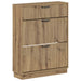 Sko Skap HOORN 78 x 24 x 100 cm Konstruert tre Artisan eik