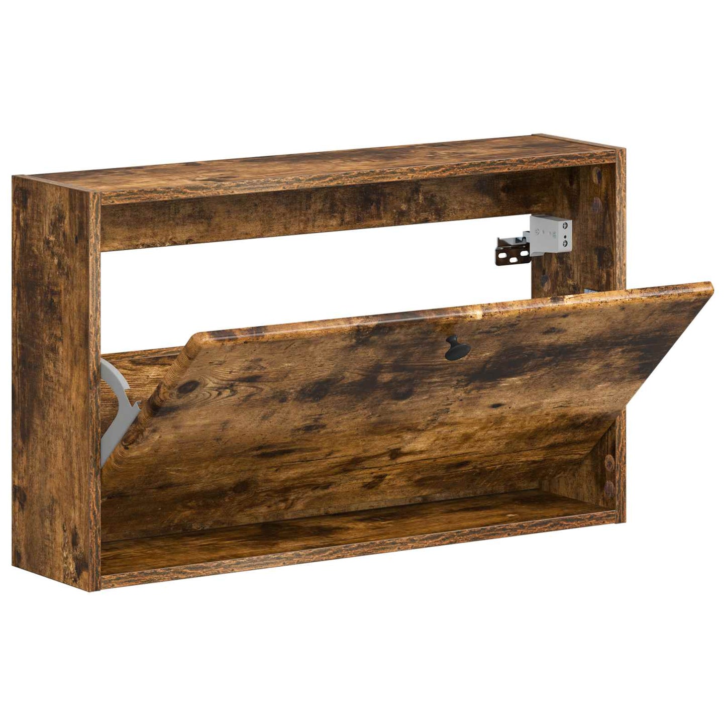 Vegghengt skoskap BREDA 71 x 17 x 43 cm Konstruert tre Røkt Eik