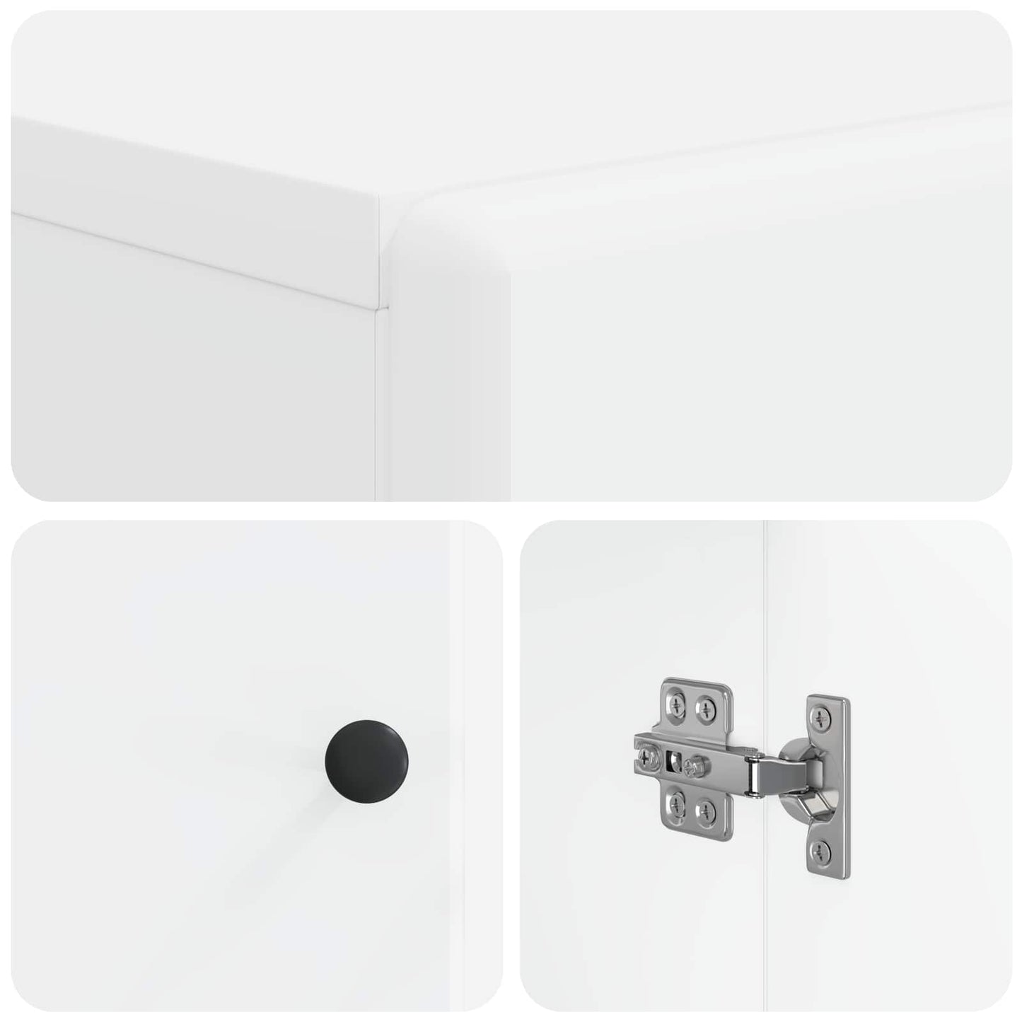 Sko Skap BREDA 59,5 x 39,5 x 90 cm Konstruert tre Hvit