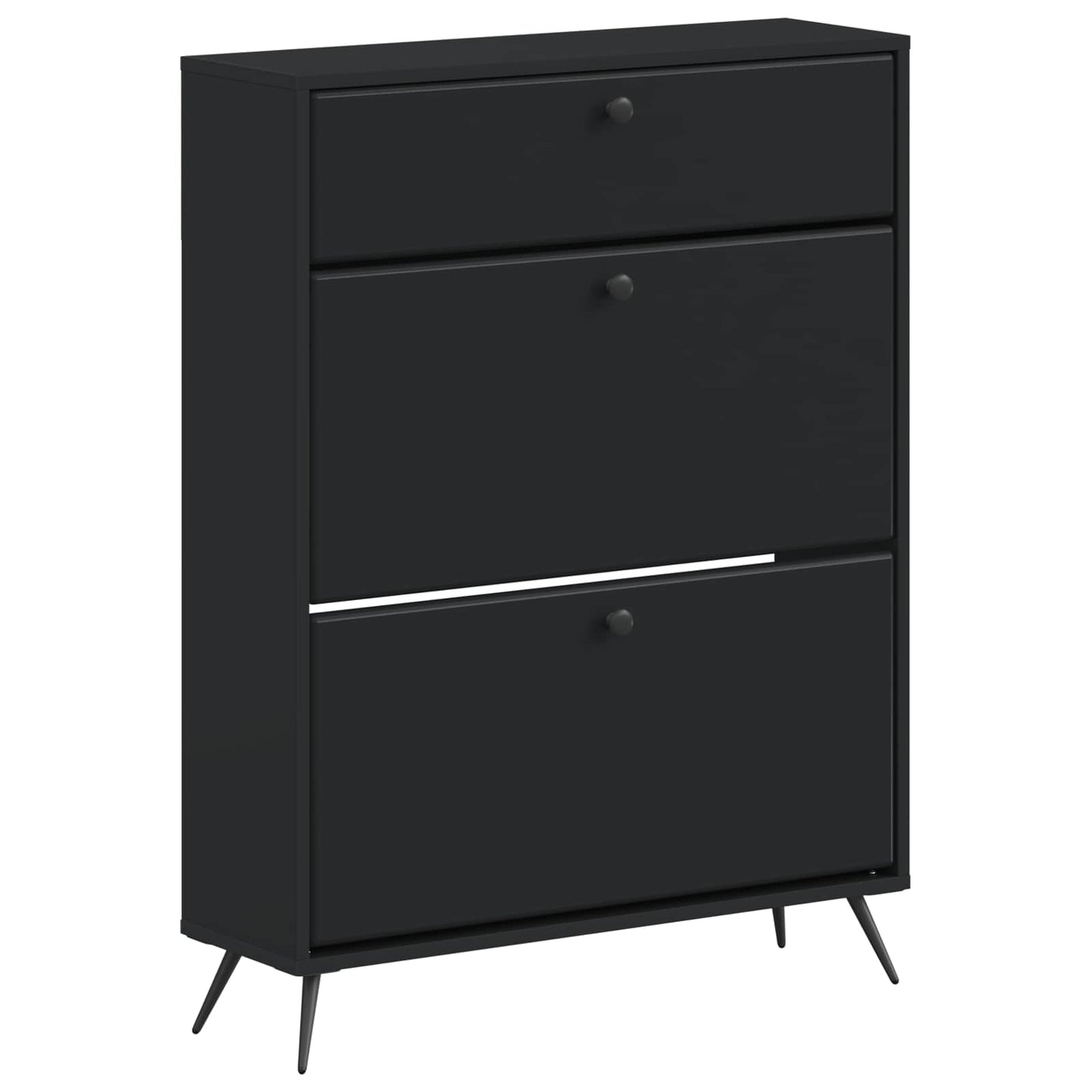 Sko Skap BREDA 78 x 24 x 103 cm Konstruert tre Svart