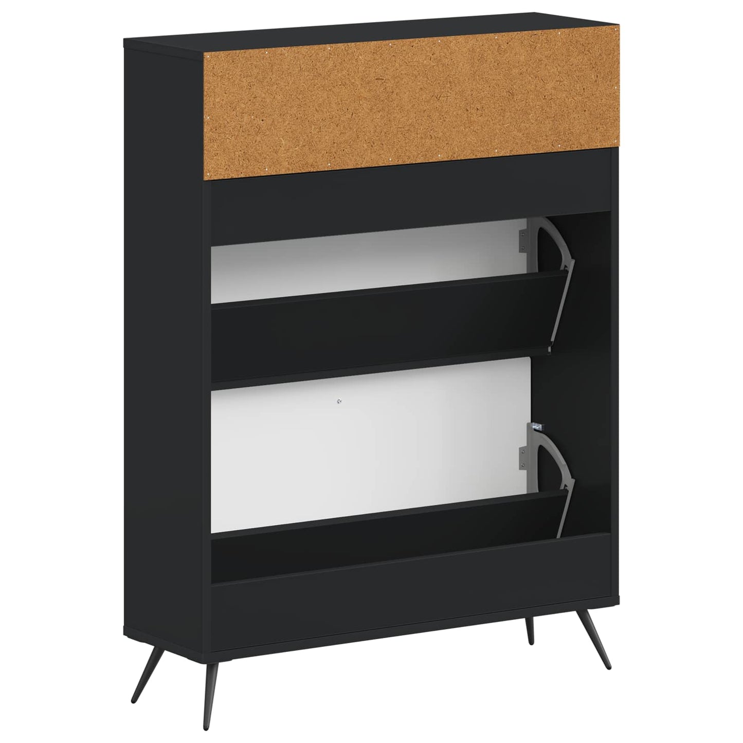Sko Skap BREDA 78 x 24 x 103 cm Konstruert tre Svart