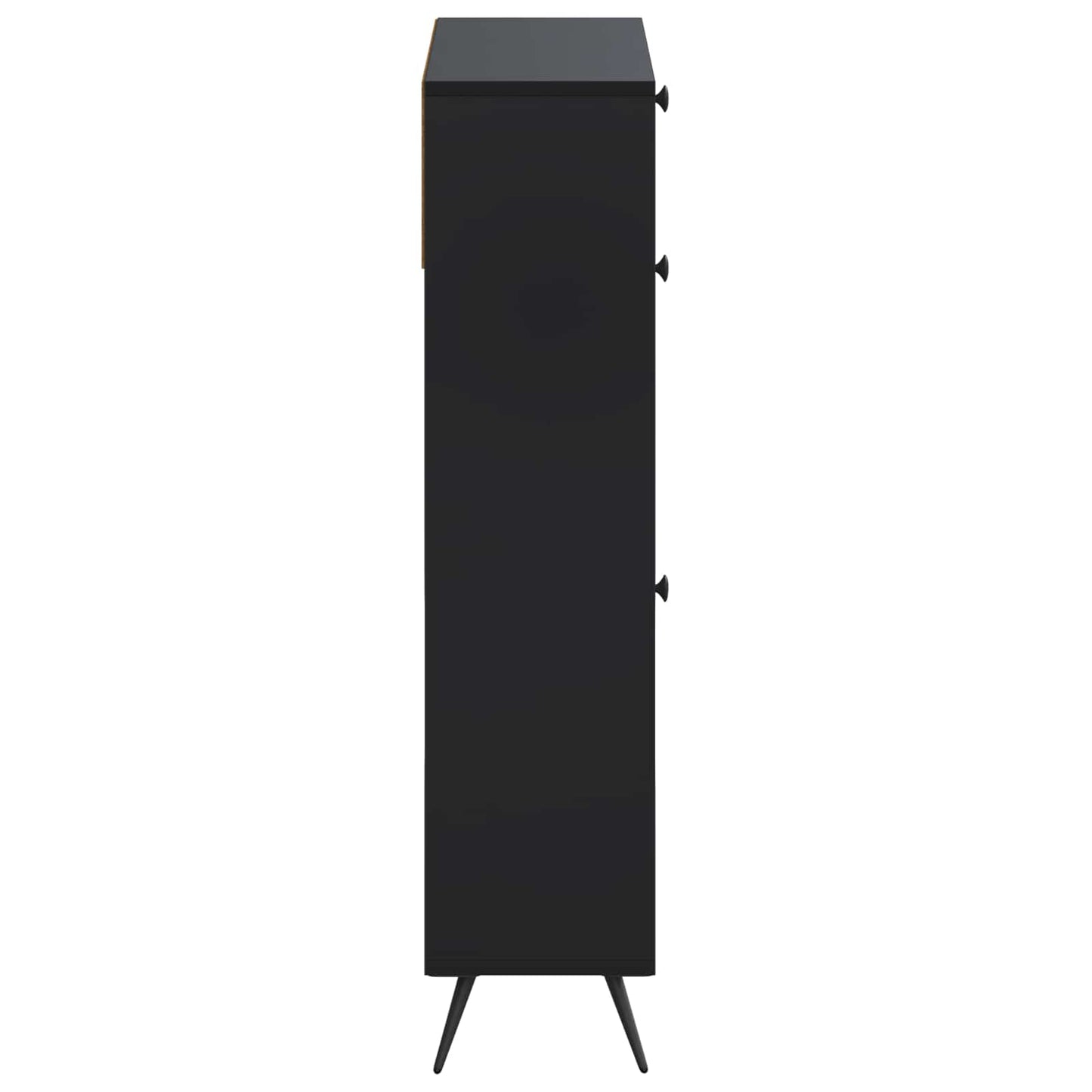 Sko Skap BREDA 78 x 24 x 103 cm Konstruert tre Svart