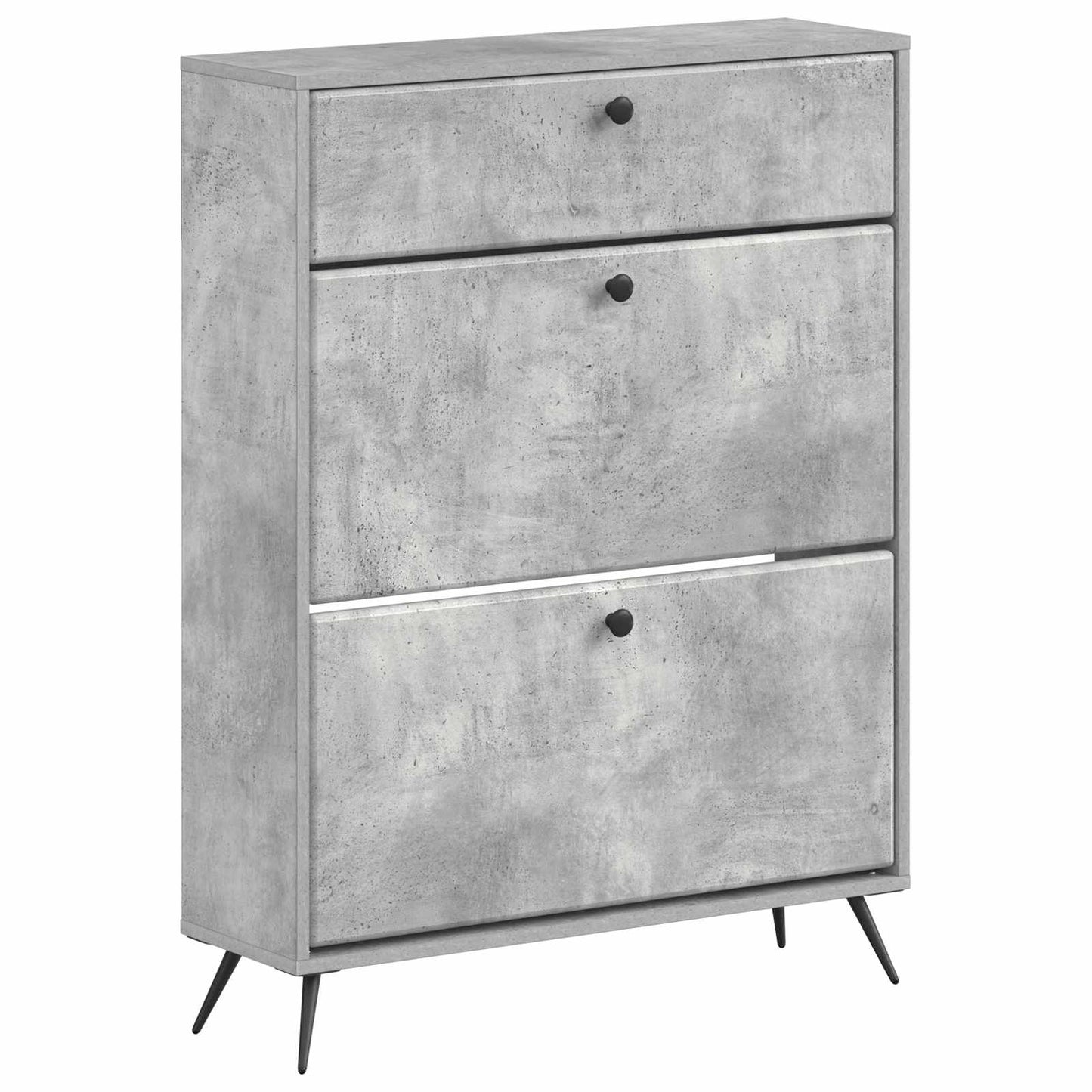 Sko Skap BREDA 78 x 24 x 103 cm Konstruert tre Betonggrå