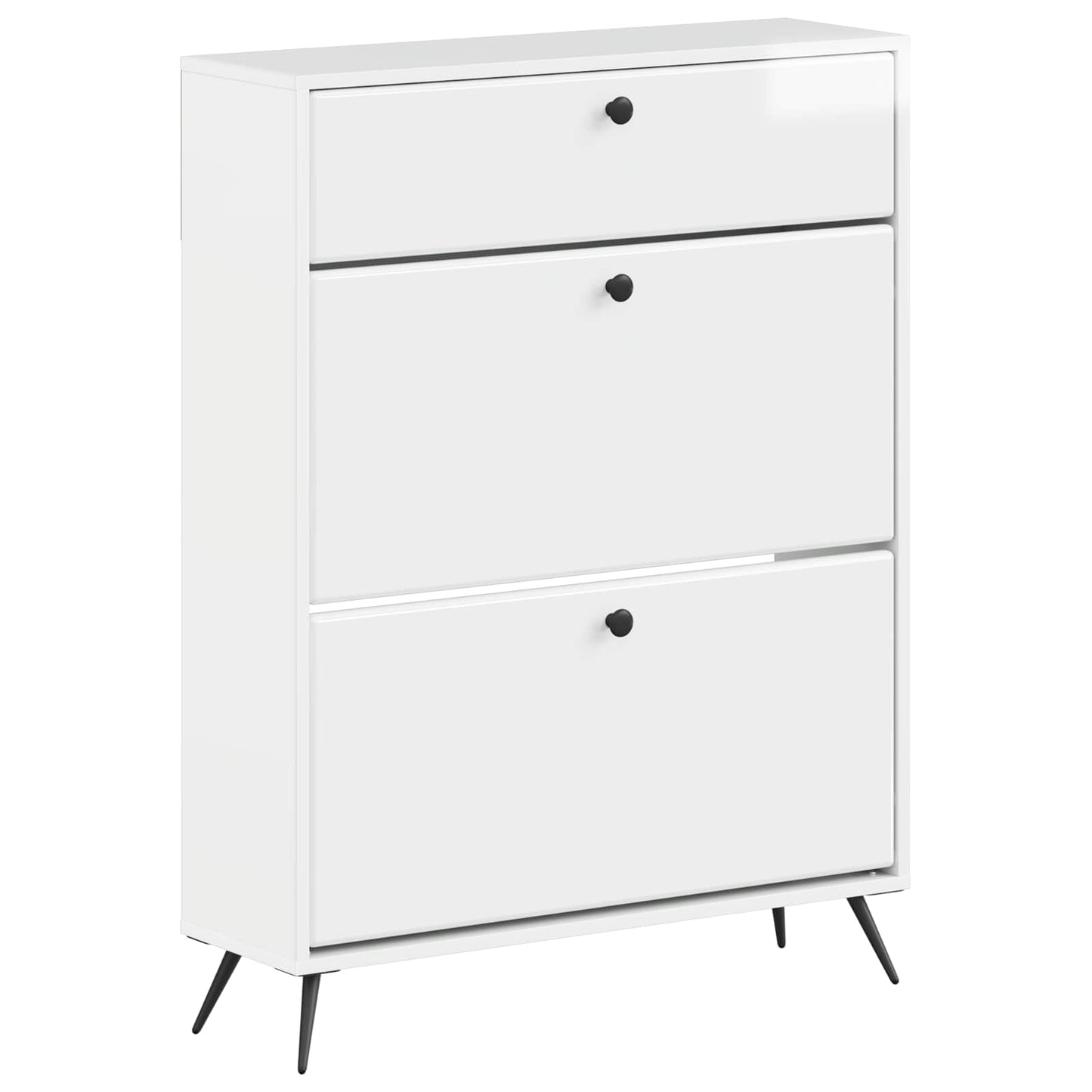 Sko Skap BREDA 78 x 24 x 103 cm Konstruert tre Høgglans hvit