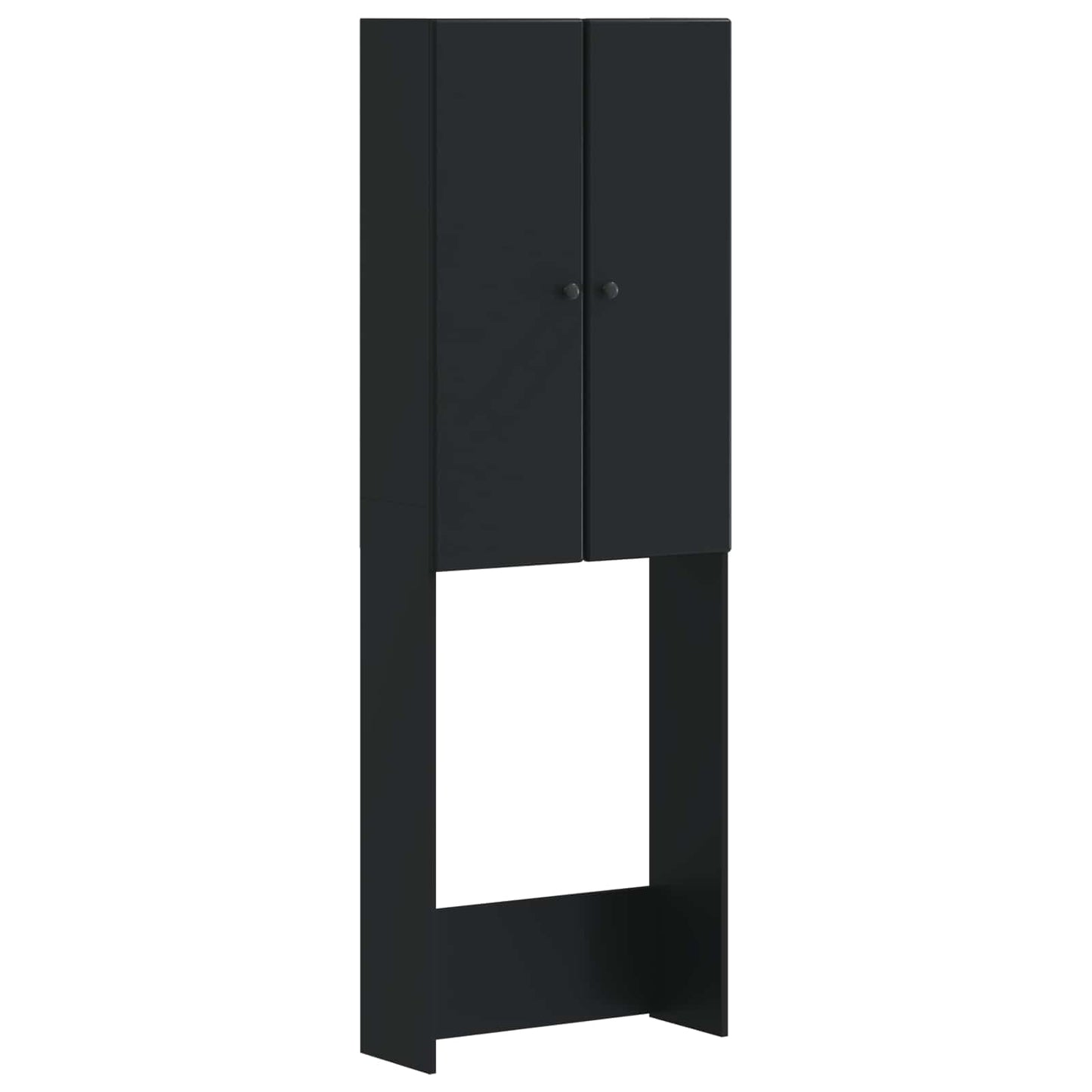 Toalett skap BREDA Svart 66 x 25,5 x 190 cm Konstruert tre