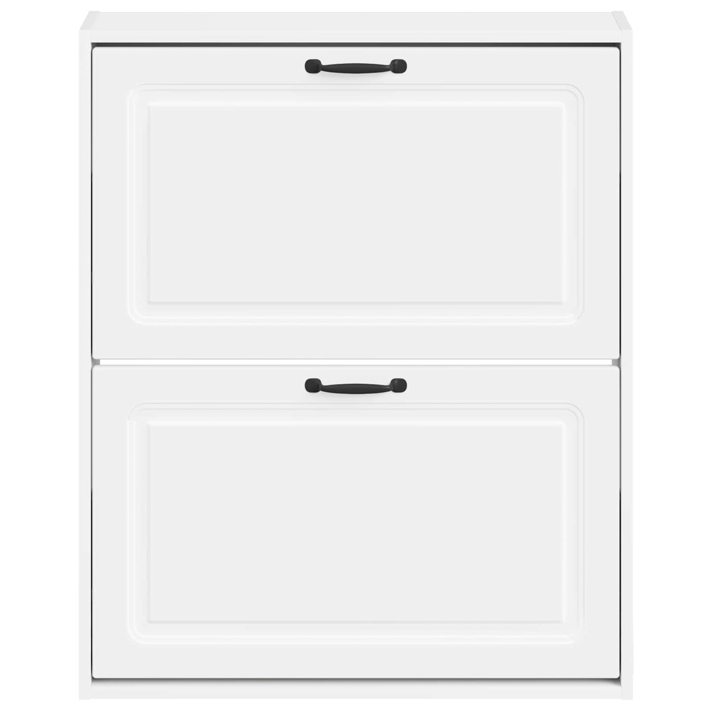 Vegghengt skoskap UTRECHT 71 x 17 x 86 cm Konstruert tre Hvit