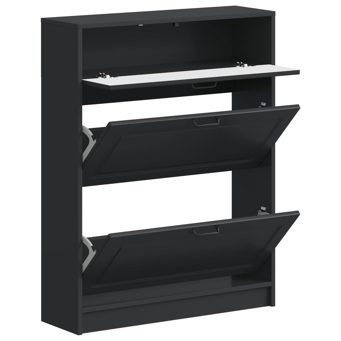 Sko Skap UTRECHT 78 x 24 x 100 cm Konstruert tre Svart