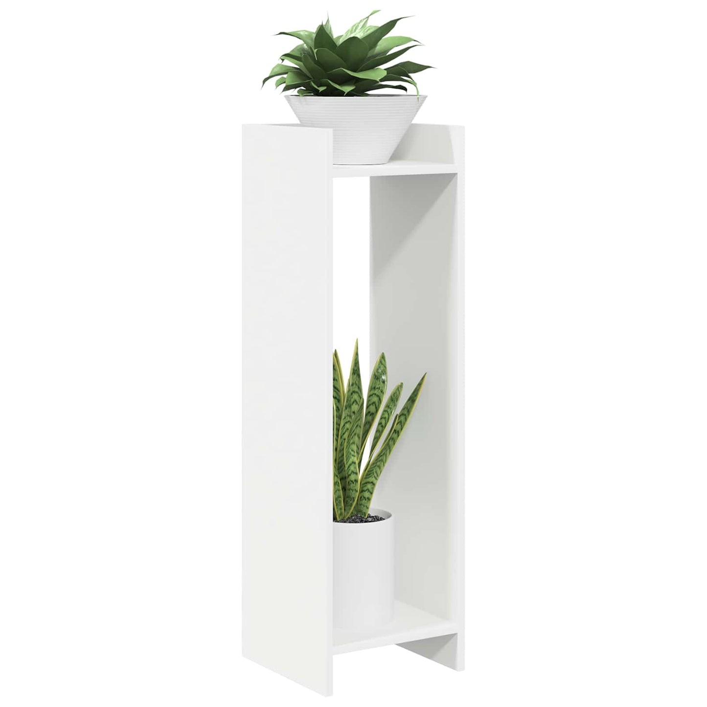 Planteholder 2 pcs Hvit 30 x 30 x 100 cm Konstruert tre vidaXL