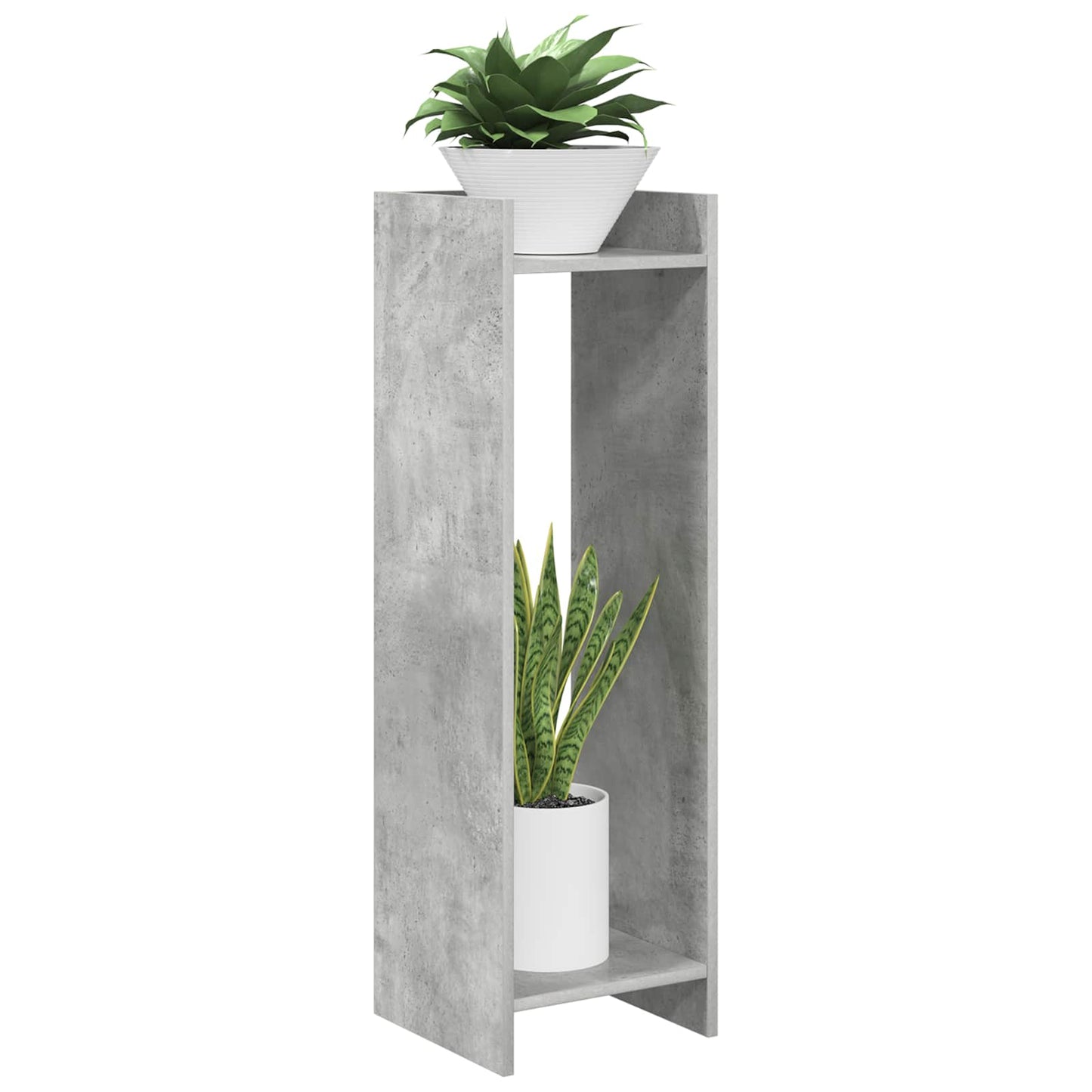 Planteholder 2 stk. BetongGrå 30 x 30 x 100 cm Konstruert tre