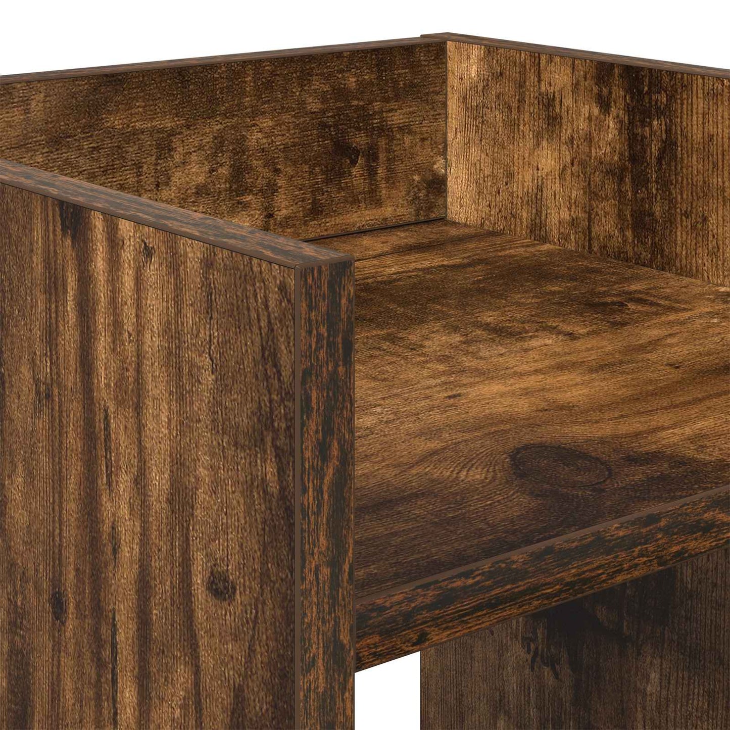 Planteholder Røkt Eik 30 x 30 x 100 cm Konstruert tre