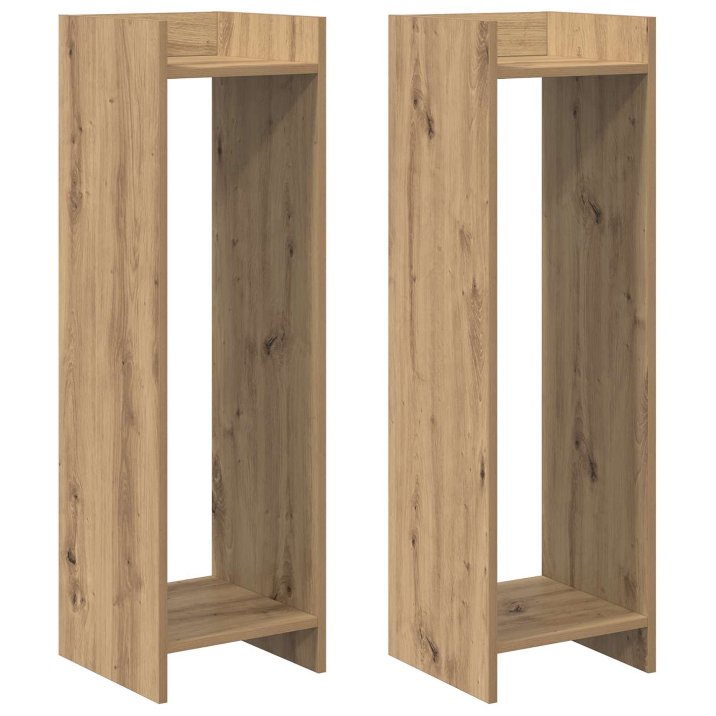 Planteholder 2 stk. Artisan Eik 30 x 30 x 100 cm Konstruert tre