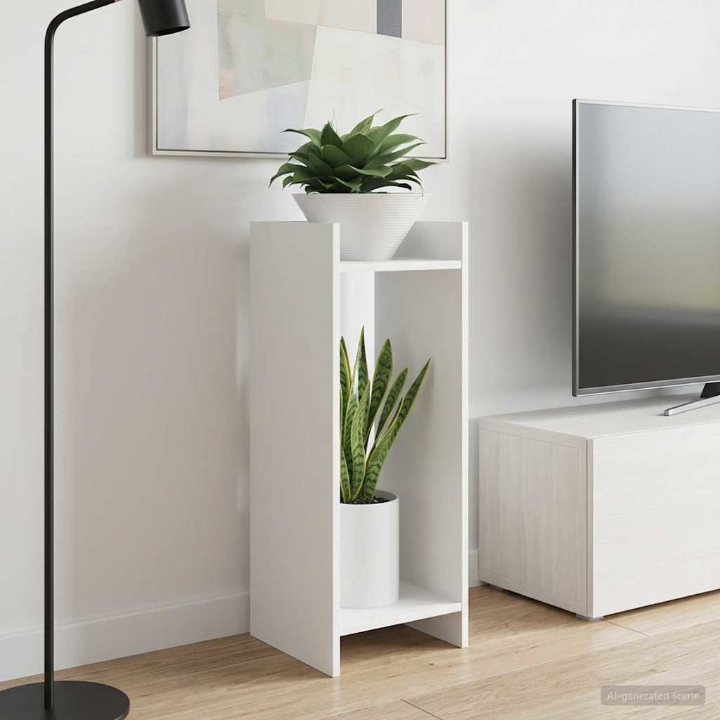 Planteholder 2 stk. Hvit 30 x 30 x 80 cm Konstruert tre
