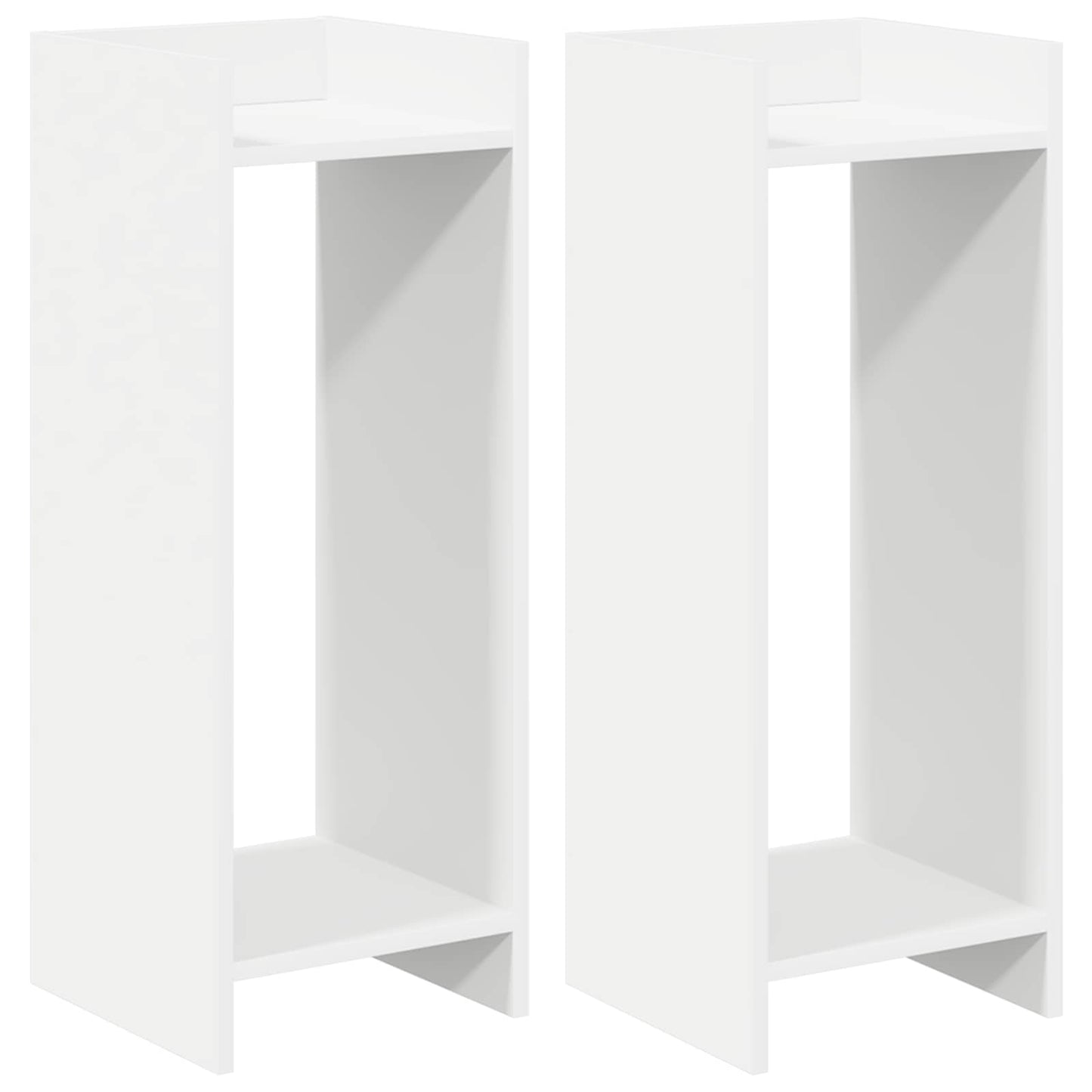Planteholder 2 stk. Hvit 30 x 30 x 80 cm Konstruert tre