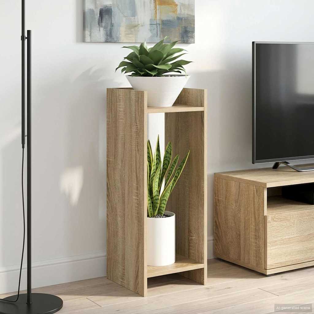 Planteholder 2 stk. Sonoma eik 30 x 30 x 80 cm Konstruert tre