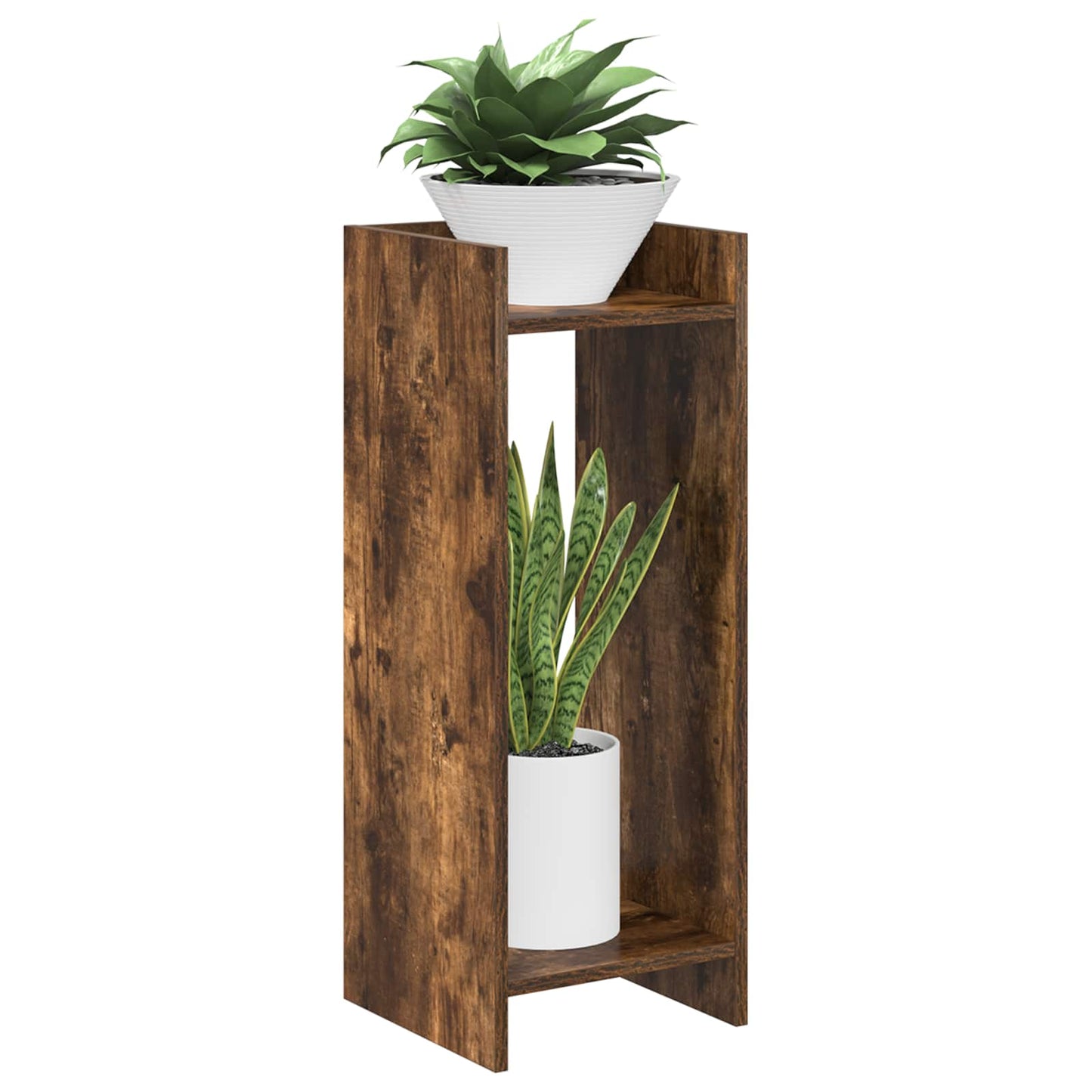 Planteholder Røkt Eik 30 x 30 x 80 cm Konstruert tre