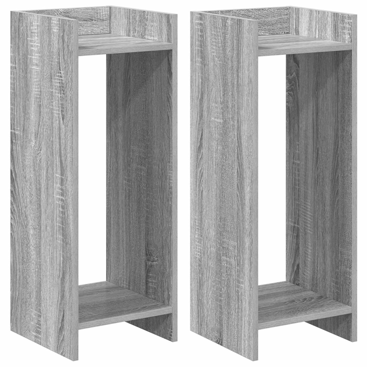 Planteholder 2 stk. Grå Sonoma 30 x 30 x 80 cm Konstruert tre