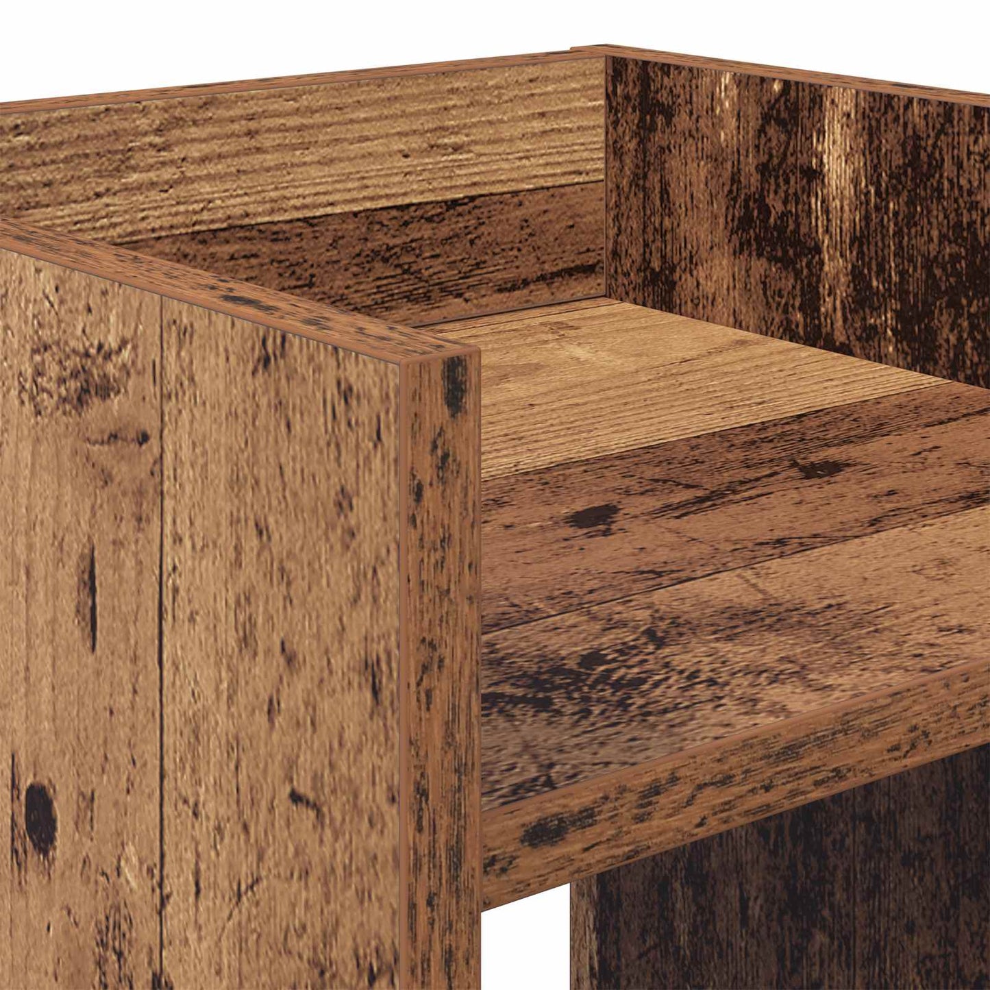 Planteholder 2 stk. Gammelt tre 30 x 30 x 80 cm Konstruert tre